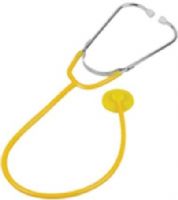 Veridian Healthcare 05-13614 Single Patient Use Disposable Stethoscope with Aluminum Binaural, Yellow, Disposable design helps prevent cross-contamination in infectious situations, Features an aluminum binaural, ultra-sensitive plastic chestpiece and latex-free vinyl tubing, Latex-Free, Tube length 22"/total length 30", UPC 845717002301 (VERIDIAN0513614 05 13614 0513614 051-3614 0513-614) 
