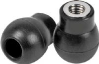 Veridian Healthcare 06-151 Pinnacle Series Stainless Steel Stethoscope Eartips with Metal Insert, Large, Black, Pair, Replacement part for Veridian Pinnacle Stethoscopes, Soft rotating PVC with Metal Insert, UPC 845717002325 (VERIDIAN06151 06 151 06151 061-51) 