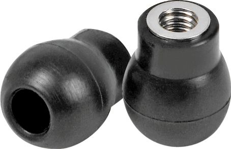 Veridian Healthcare 06-151 Pinnacle Series Stainless Steel Stethoscope Eartips with Metal Insert, Large, Black, Pair, Replacement part for Veridian Pinnacle Stethoscopes, Soft rotating PVC with Metal Insert, UPC 845717002325 (VERIDIAN06151 06 151 06151 061-51)
