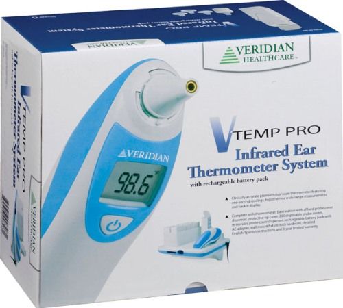 Veridian Healthcare 09-384 V Temp Pro Infrared Ear Thermometer System