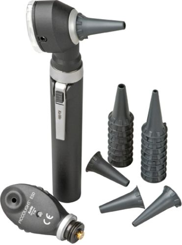 Veridian Healthcare 12-31001 KaWe Piccolight C/E50 Black Set, Night, Set includes: Complete otoscope with lamp, ophthalmoscope head with lamp, tube of ten 2.5 mm and ten 4.0 mm disposable specula, canvas storage pouch and two-year warranty (excludes lamp and batteries), UPC 845717310017 (VERIDIAN1231001 1231001 12 31001 123-1001 1231-001 1231-001)