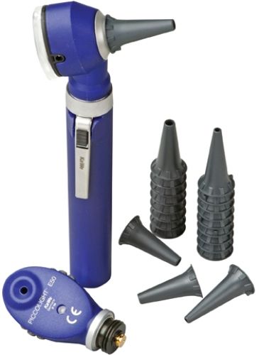 Veridian Healthcare 12-31002 KaWe Piccolight C/E50 Navy Blue Set, Sky, Set includes: Complete otoscope with lamp, ophthalmoscope head with lamp, tube of ten 2.5 mm and ten 4.0 mm disposable specula, canvas storage pouch and two-year warranty (excludes lamp and batteries), UPC 845717310024 (VERIDIAN1231002 1231002 12 31002 123-1002 1231-002 1231-002)