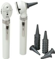 Veridian Healthcare 12-33405 KaWe Piccolight Fiber Optic/E56 Light Grey Set, Stone, Set includes: Complete otoscope with lamp, complete ophthalmoscope with lamp, tube of ten 2.5 mm and ten 4.0 mm disposable specula, hard-plastic storage box with foam-lining and two-year warranty (excludes lamp and batteries), UPC 845717334051 (VERIDIAN1233405 1233405 12 33405 123-3405 1233-405 1233-405) 