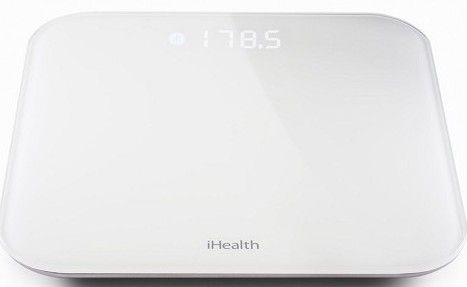 Veridian Healthcare HS4S iHealth Wireless Lite Bluetooth Digital Scale; Control your body weight; BMI (Body Mass Index coporal); Body Fat Percentage, Percentage of water, Index of visceral fat, Lean mass (body mass less fat), Muscle mass, Bone mass; UPC 855111003026 (VERIDIANHS4S VERIDIAN HS4S)