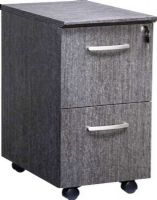 Mayline VFF-GRY Veneer Mobile Pedestal, 27.25" - 27.50" Adjustability - Height, 2 Drawer Quantity, FullExtension Drawer, Drawers operate smoothly using full-extension ball-bearing suspensions, File drawers accommodate letter and legal sized hanging file folders, 2" dual-hooded casters - 2 lock, 2 non-lock, Veneer surface protected with two coats of lacquer,  UPC 198860757513, Charcoal Gray Finish (VFF VFFGRY VFF-GRY VFF GRY) 