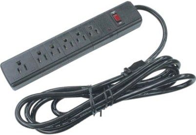 AVF Audio Visual Furniture International PB Power Bar, 6 Outlets, 10 feet power cord, 15 amp circuit breaker, 345 joule rating, On/Off switch, Keyhole slots for mounting, Dimensions (WxDxH) 2 x 10.25 x 1.25 Inches (VFIPB VFI-PB VFI)