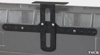 AVF Audio Visual Furniture International TVCB Camera Bracket, Black powder coated finish, Sturdy 11 Ga steel construction, Accommodates most 32" - 50" flat panel monitors, Height adjustable 1" increments, Designed for tabletop with base or wall mounted TV's, Fits most cameras including wide HD cams (Eagle Eye) (VFITVCB VFI-TVCB TV-CB TV CB VFI) 