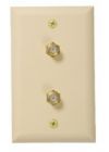 RCA VH128VR Coaxial Duplex Wall Plate, Coaxial duplex wall plate, Professional looking, For cable installation, Comes the color ivory, UPC 079000310426 (VH128VR VH-128VR) 