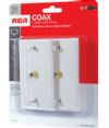 RCA VH261R Coax Wall Plate White - 2 pack, Terminates in-wall coax cable installations, UPC 044476060946 (VH261R VH-261R) 