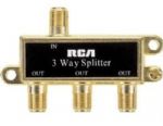 RCA VH48R Video 3 Way Signal Splitter; Frequency is 5 to 900 MHz; Corrosion resistant connector; Reliable and precise connection; Use for cable TV, antennas, DVD, or VCR connection; Splits a single coaxial signal into two separate signals; UPC 079000308713 (VH48R VH-48R) 