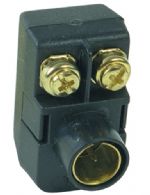 RCA VH58R Push On Matching Transformer, Corrosion resistant connector, Reliable and precise push on connection, Connects an antenna 300 Ohm wire to a coax 75 Ohm input on a TV, Converts a flat wire leads 300 Ohm connection to a coax 75 Ohm push on connector, UPC 079000403425 (VH58R VH-58R) 