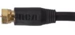 RCA VH603R RG6 Digital Coaxial Cable with Gold Plated Screw on F Connectors, Connects antenna cable box TV satellite receivers and more, Available in the color black, Carries audio and video signals, Lifetime warranty, Gold plated screw on F connectors, UPC 079000320586 (VH603R VH-603R) 
