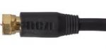 RCA VH625R RG6 Digital Coaxial Cable with Gold Plated Screw on F Connectors, Connects antenna cable box TV satellite receivers and more, Available in the color black, Carries audio and video signals, Gold plated screw on F connectors, Ideal for digital components, UPC 079000320616 VH625R VH-625R 