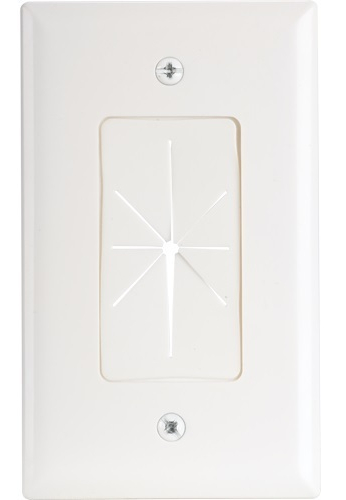 RCA VH64R Wall plate with 2 RCA jacks, When you are going for a professionally installed look every detail matters, So run you AV cables behind the walls and use this wall plate with 2 RCA jacks to access them , UPC 044476085628 (VH64R VH64R)