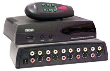 RCA VH915 Audio Video System Source Selector Switch 4 Inputs & Remote Control, High quality S-Video A/V System Selector Switch; Built-in scan feature can automatically scan input sources; 7 button infrared remote control (VH 915 VH915 VH-915 79000317289)
