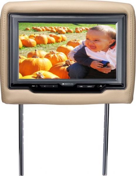Soundstream VH-91BG Dual Channel IR Headrest Monitor, 640 x 234 Pixels Screen Resolution, 16:9 Aspect Ratio, 9