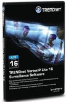 TRENDnet VIP-L16 VortexIP Lite 16 Surveillance Software, 16 cameras License Qty, Windows Platform, Intel Core 2 Duo or better, Windows XP Professional, 520 GB and 1 GB RAM System Requirements, For use with TV-IP100-N, TV-IP100W-N, TV-IP110, TV-IP110W, TV-IP201, TV-IP201P, TV-IP201W, TV-IP212, TV-IP212W, TV-IP301, TV-IP301W, TV-IP312, TV-IP312W, TV-IP410, TV-IP410W, TV-IP422, TV-IP422W (VIP L16 VIPL16) 