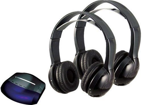 Soundstream VIR-22 Wireless Infrared Stereo Headphones System, Adjustable Headphone Straps, 2 Channel UHF IR TX Wave Headphone Receiver, Including IR Transmitter, Receives Broadcasts Up To 180, ON/OFF Switch Saves Battery Life, Variable Volume Control, ALC Auto Level Control, Built-in Mute Function, UPC 709483019218 (VIR22 VIR 22)