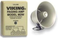 Viking Electronics VK-M2W Amplify Key Phone Ringing and Paging, Loud Call Announcement & Ringing, Adjustable volume control, Powers up to three 8 ohm speakers, Screw terminal connections, Power supply included, One weather resistant 25AE paging horn included (VKM2W VK M2W VKM-2W VKM2) 