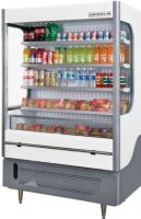 Beverage Air VM18-1-W-LED VueMax 51" White Air Curtain Merchandiser, 20 Amps, 60 Hertz, 1 Phase, 115 Voltage, 18 cu. ft. Capacity, 2/3 HP Horsepower, 4 Number of Shelves, 1 Sections, Vertical Style, Open-Air Front Style, Self Service, Bottom Mounted Compressor Location, Refrigerated Display Case, Freestanding Installation, Helps boost impulse sales, Night curtain helps save energy, Foamed-in-place CFC-free insulation (VM18-1-W-LED VM18 1 W LED VM181WLED VM18-1-W VM18 1 W VM181W) 