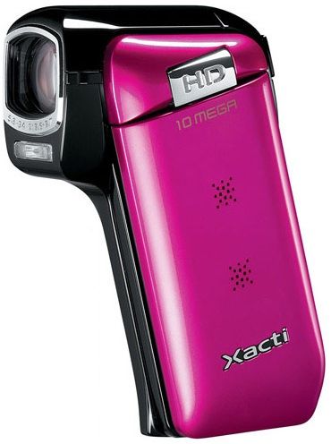 Sanyo VPC-CG10P Xacti 10 Megapixel HD Digital Video Camcorder, 5x Optical Zoom, Pink; 3-inch Liquid Crystal Display (LCD); 12 Subject Face Chaser Technology; Sophisticated image stabilizer (VPCCG10P VPCCG10 VPC CG10P)