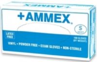 Ammex VPF62100 +AMMEX Small Powder Free Medical Vinyl Gloves, Clear, Beaded Cuff, Smooth, Latex Free, Superb Tensile Strength, Cuff Thickness 3 +/- 1 mil, Palm Thickness 4 +/- 1 mil, Finger Thickness 6 +/- 1 mil, 85 +/- 10 mm Width, 235 +/- 5 mm Length, 100 gloves per box, Box Dimensions 240 x 125 x 63 mm, UPC 697383401014 (VPF-62100 VPF 62100 VP-F62100) 