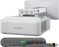 Sony VPL-SW535-EBPAC WXGA Ultra Short Throw Projector with Luidia eBeam Edge Complete Interactive Package, 3000 ANSI Lumens, Image Device 3072000 (1280 x 800 x 3) pixels pixels, Contrast Ratio 2500:1, Zoom X 1.05 Focus Manual Digital Zoom X4 Lens Shift V: +/- 4.4%, H: +/- 2.7%, Throw Ratio 0.27-0.29:1, 15lb 7oz (VPLSW535EBPAC VPLSW535-EBPAC VPL-SW535EBPAC VPL-SW535) 
