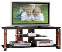 Bush VS11560-03 Video Base, Segments Collection, Finished In Rosebud Cherry, Fixed, tempered glass shelves, Rear wire access and concealment, Accommodates most 60" flat panel TVs up to 154 lbs, 22.48" (H) x 57.992" (W) x 19.961" (D) of Overall Dimensions, May be configured with Audio Tower AD11540-03, 7.598" (H) x 27.244" (W) x 17.165" (D) Upper Compartment (VS1156003 VS-1156003 VS11560 VS-11560) 
