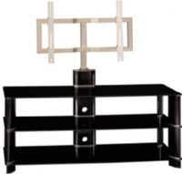 Bush VS11850-03 Segments Swivel TV Stand, Fits most 60" flat panel TVs up to 117 lbs, Mounting bracket allows the TV, when mounted, to swivel 10 degrees to the right or left, Fixed, tempered glass shelves, Rear wire access and concealment in the spine (VS11850 03 VS1185003) 