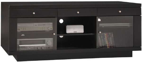 Bush VS13988-03 Flat Panel and Plasma TV Stand, Riverwood Collection, Satin Black Finish, Accommodates most 36