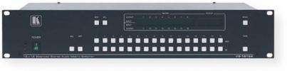 Kramer VS-1616A Model 16x16 Balanced Stereo Audio Matrix Switcher; Expandable to 96 x 96 Using Multiple Units; S/N Ratio 82.2dB unweighted (1Vpp); Memory Locations Stores multiple switches as presets to be recalled and executed when needed; Take Button Executes multiple switches all at once; Control Front panel, RS–232 (K–Router Windows–based Kramer software is included), UPC 104000004782 (VS1616A KRAMER VS 1616A KRAMER VS-1616A) 