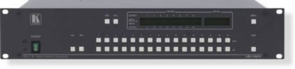 KRAMERVS162V Model 16x16 Composite Video Matrix Switcher; Bandwidth 90MHz; Multi–Mode Operation; Looping Inputs and Sync; Take Button Executes multiple switches all at once; Memory Locations; Standard 19” Rack Mount Size - 2U Shipping Weight: 12.9 Lbs, Shipping Dimensions 21.65" x 11.57" x 6.34" (KRAMERVS162V DEVICE SWITCHER VIDEO SIGNAL) 