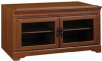 Bush VS22547-03 Charlestown Collection TV Stand, Accepts most 60" flat panel TVs up to 154 lbs, Also accepts most 36" conventional TVs up to 240 lbs, Attractive miter frame glass doors, 1 adjustable shelf in left and right side storage areas, Wire management and concealment in the back panel, Dragonwood finish, Replaced VS22547 (VS2254703 VS22547 03 VS22547 VS-22547 VS 2254) 