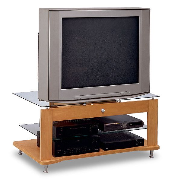 Bush Furniture VS27430 Video Base TV, Genesis Collection, Country Manor Maple (VS 27430, VS-27430, 27430)