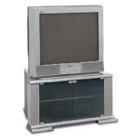 Bush VS47734 TV Stand, Universal Collection, Silver/Dark Silver (VS 47734, VS-47734, 47734) 