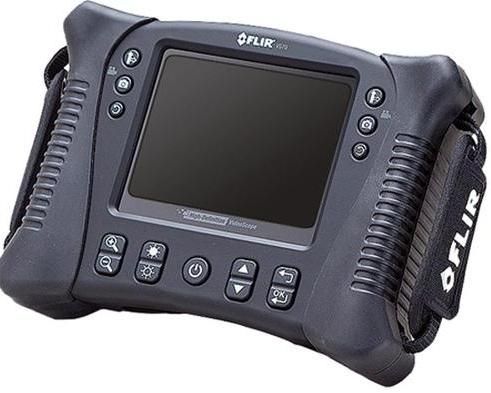FLIR VS70 Rugged, Waterproof and Shock-Resistant Videoscope with 5.7 in. LCD; Waterproof (IP67-rated) rubber-reinforced display unit; Capable of withstanding 6.6 ft. drops; Tungsten-reinforced articulation; Handset controls allow you to select 180 or 90 degrees camera angles with dual-channel camera; UPC: 793950400708 (FLIRVS7 FLIR VS7 VIDEOSCOPE)
