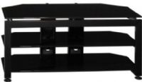 Bush VS74950-03 TV Stand in High Gloss Black Universal Collection, Fits most 60" flat panel TVs up to 154 lbs, Sturdy metal frame construction, Durable high gloss black finish, Rear wire access and concealment in the spine, 50 lbs Middle and Lower Shelf Weight capacity (VS74950 03 VS7495003 VS74950) 