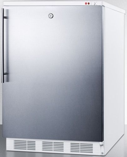 Summit VT65ML7BISSHV Commercially Built-in Medical All-freezer Capable of -25 C Operation with Factory Installed Lock, Wrapped Stainless Steel Door and Professional Vertical Handle, White Cabinet, 3.5 Cu.Ft. Capacity, RHD Right Hand Door Swing, Manual defrost, Three slide-out drawers (VT-65ML7BISSHH VT 65ML7BISSHH VT65ML7BISS VT65ML7BI VT65ML7 VT65ML VT65M VT65)