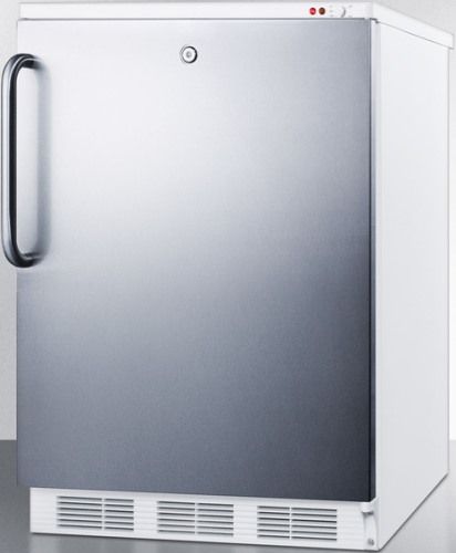 Summit VT65ML7BISSTB Commercially Built-in Medical All-freezer Capable of -25C Operation with Factory Installed Lock, Wrapped Stainless Steel Door and Professional Towel Bar Handle, White Cabinet, 3.5 Cu.Ft. Capacity, RHD Right Hand Door Swing, Manual defrost, Three slide-out drawers (VT-65ML7BISSTB VT 65ML7BISSTB VT65ML7BISS VT65ML7BI VT65ML7 VT65ML VT65M VT65)
