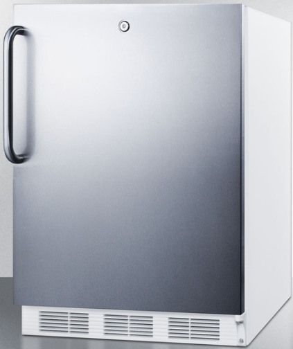 Summit VT65ML7BISSTBADA Commercial ADA Built-in Medical All-freezer Capable of -25C Operation with Factory Installed Lock, Wrapped Stainless Steel Door and Professional Towel Bar Handle, White Cabinet, 3.5 Cu.Ft. Capacity, RHD Right Hand Door Swing,Manual defrost, Three slide-out drawers (VT-65ML7BISSTBADA VT 65ML7BISSTBADA VT65ML7BISSTB VT65ML7BISS VT65ML7BI VT65ML7 VT65ML VT65M VT65)