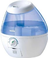 Vicks VUL520W Mini Filter Free Cool Mist Humidifier, Blue; Provides soothing, visible mist for temporary relief of cough and congestion symptoms for better breathing and a more comfortable sleep; Designed for low maintenance operation, this unit requires no filters and is ultra quiet; Integrated Scent Pad Heater allows you to utilize the soothing scent from Vicks VapoPads; UPC 328785405200 (VUL-520W VUL 520W VUL520) 