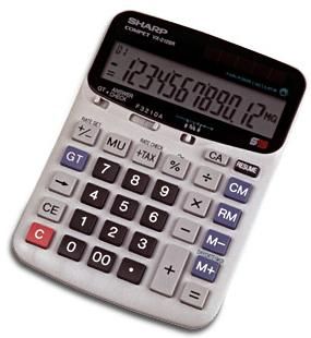 Sharp VX-2128R Calculator, Easy-to-Read Display 12-digit liquid crystal display with automatic 3-digit punctuation, Convenient MU Key (VX2128R VX 2128R)
