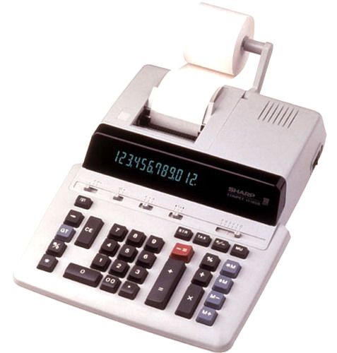 Sharp VX-2652H Calculator with Two-Color Printing, 12-Digit Display, Power Source AC: 120V 60Hz, Display Bright blue fluorescent display with automatic 3-digit punctuation; Independent memory, Grand total, and Error indicators; Accessories Operation manual, paper roll and ink ribbon; Printing Colors Black/Red; Printing Digits 12 numerals, 2 symbols (VX2652H VX2652 VX 2652H 2652 VX-2652)