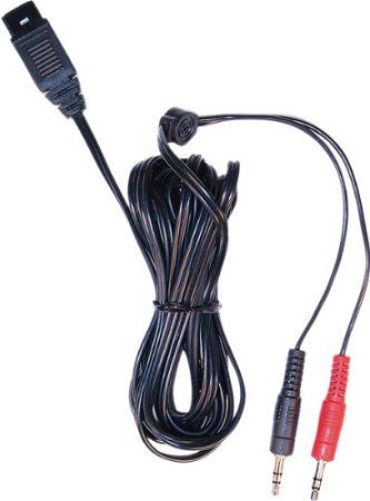 VXI 30069 Model 1030V Cord Lower Sound Card Cord without Translator, For Quick Disconnect V-Series Headsets, Flat quick disconnect and two 3.5 mm Stereo Jacks, UPC 607972300697 (VXI30069 VXI-30069 30-069 300-69)