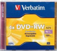 Verbatim 94520 Branded DVD+RW Media, 120mm Form Factor, Single Layer, 4X Maximum Write Speed, DVD+RW Media Formats, Jewel Case Packing, 50 Pack Quantity, 4.7GB Storage Capacity, DVD+RW Media (94520 VERBATIM94520 VERBATIM-94520 VERBATIM 94520) 
