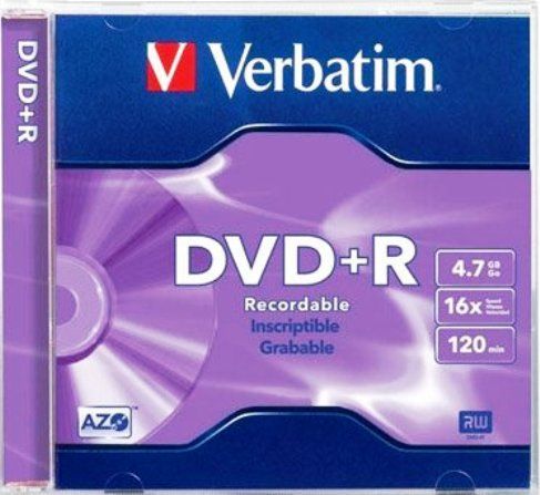 Verbatim 94916 Storage media - DVD+R, Storage media - DVD+R, 5.25