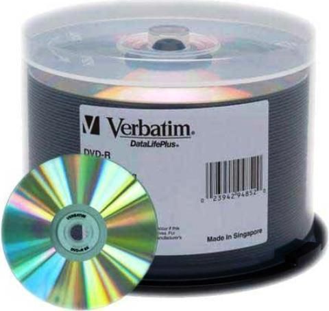 Verbatim 95052 DataLifePlus DVD+R Media, 120mm Form Factor, Single Layer, 8X Maximum Write Speed, DVD+R Media Formats, DataLife Plus Product Line, Inkjet Print Technology, 4.7GB Storage Capacity, Shiny Silver Surface, DVD+R Media Type, 50 Pack Quantity, UPC 023942950523 (95052 VERBATIM95052 VERBATIM-95052 VERBATIM 95052)