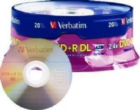 Verbatim 95310 Branded DVD+R DL Media, 10mm Form Factor, Double Layer , 2.4X Maximum Write Speed, DVD+R DL Media Formats, 8.5GB Storage Capacity, Logo on Top Surface, DVD+R Media, 20 Pack Quantity, UPC 023942953104 (95310 VERBATIM95310 VERBATIM-95310 VERBATIM 95310) 