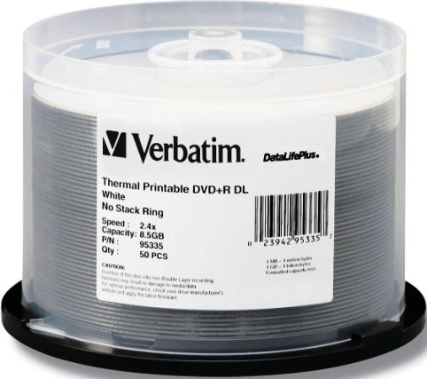 Verbatim 95335 UltraLife Gold Archival DVD-R Media, 120mm Form Factor, Single Layer, 8X Maximum Write Speed, DVD-R Media Formats, 4.7GB Storage Capacity, Gold Lacquer Surface, DVD-R Media Type, 50 Pack Quantity, UPC 023942953357 (95335 VERBATIM95335 VERBATIM-95335 VERBATIM 95335)