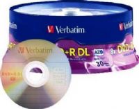 Verbatim 96542 Branded DVD+R Double Layer Media, 120mm Form Factor, Double Layer Layer, 8X Maximum Write Speed, DVD+R DL Media Formats, 8.5GB Storage Capacity, Shiny Silver Surface, DVD+R Media, 30 Pack Quantity, UPC 023942965428 (96542 VERBATIM96542 VERBATIM-96542 VERBATIM 96542) 